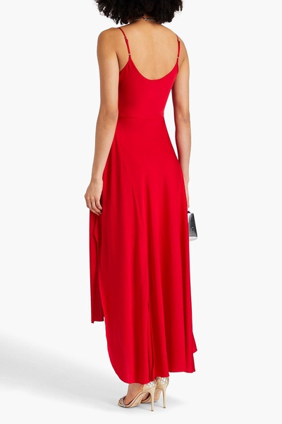 Elsie draped chiffon and satin maxi dress