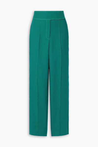 Crepe straight-leg pants