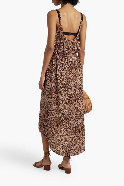 Melissa snake-print voile maxi dress