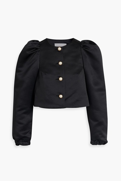 Cropped satin jacket