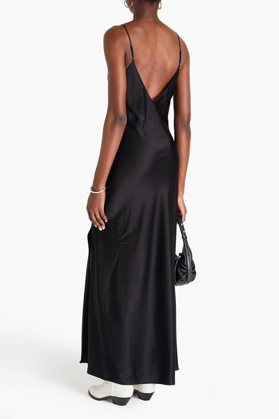 Satin maxi slip dress