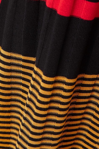 Striped ribbed-knit sweater