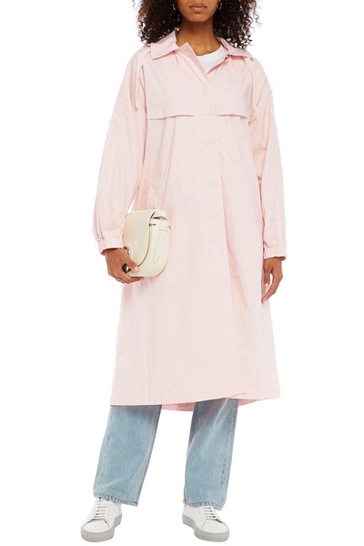 Cotton hooded trench coat