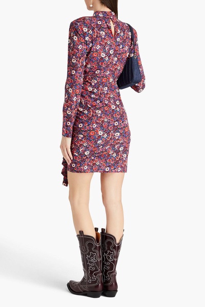 Louella floral-print stretch-silk mini dress