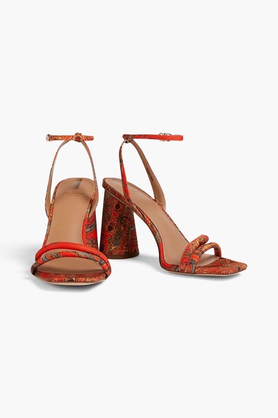 Kia paisley-print falle sandals