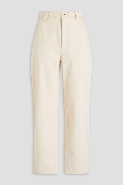 High-rise straight-leg jeans