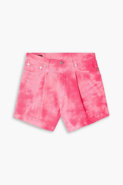 Damon tie-dyed cotton-corduroy shorts