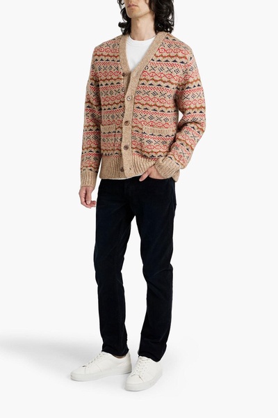 Fair Isle intarsia-knit cardigan