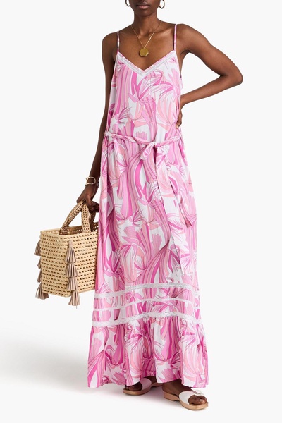 Eden printed mousseline maxi dress