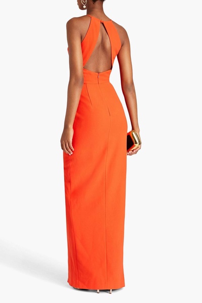 Cutout crepe maxi dress