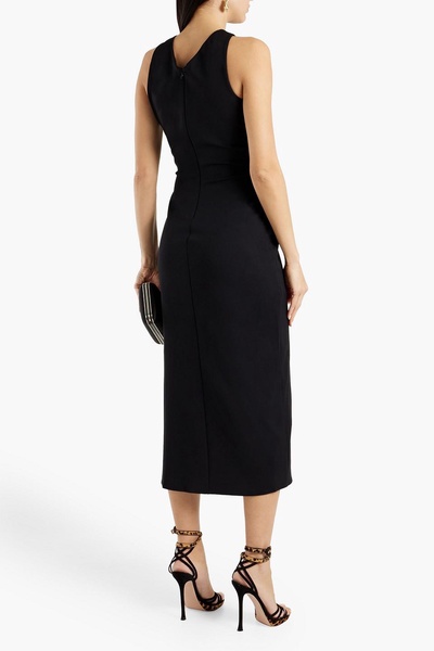 Kora asymmetric cutout ponte midi dress