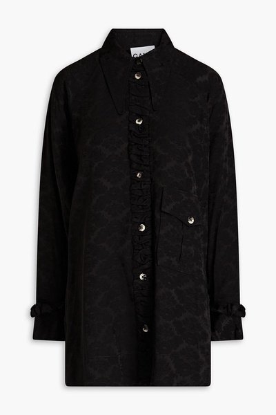 Floral-jacquard shirt