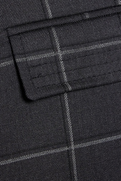 Checked wool coat