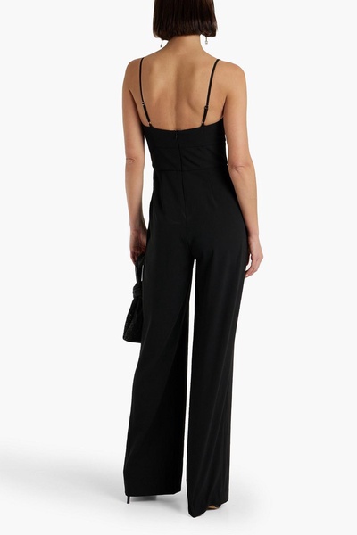 Ziggy lace-up crepe wide-leg jumpsuit