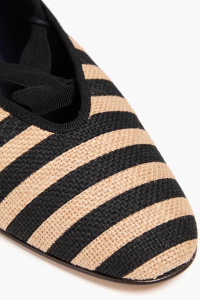 Juliet striped jute ballet flats