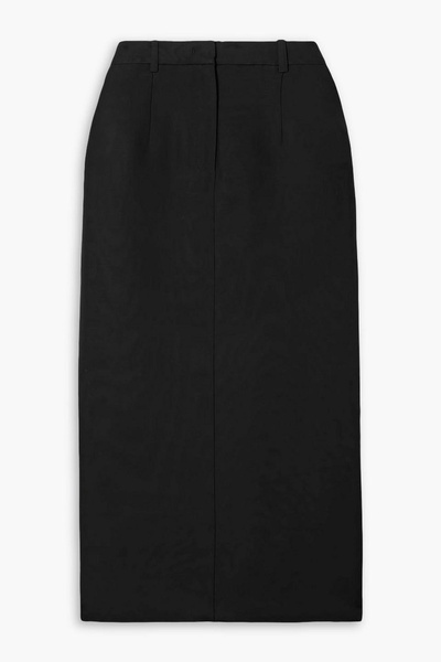 Crepe midi skirt