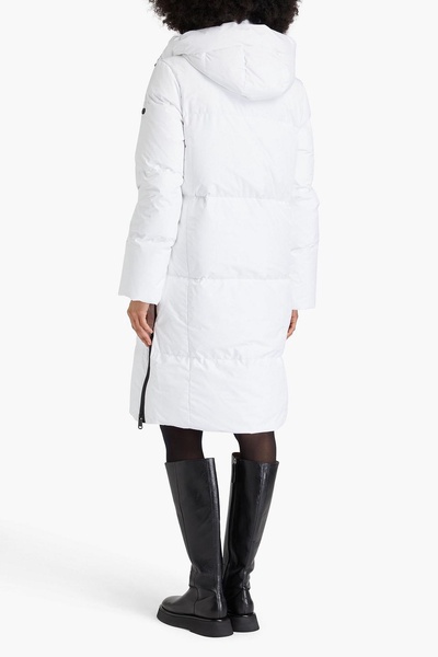 Quilted shell hooded coat