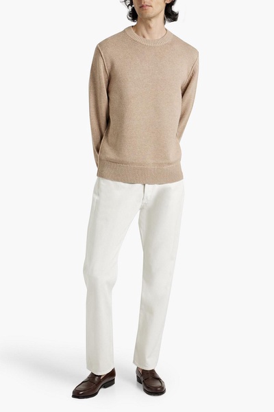 Weston merino wool and cotton-blend sweater