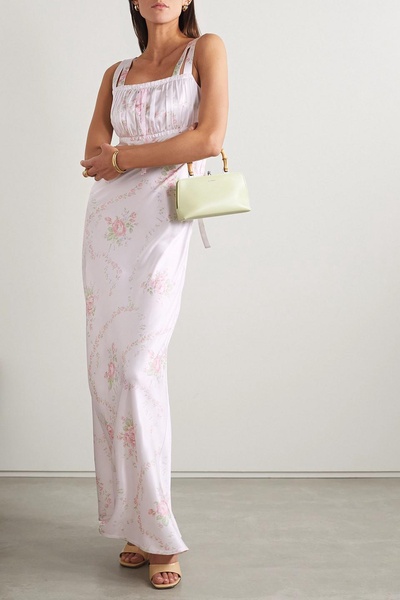 Kyan floral-print silk-satin maxi dress