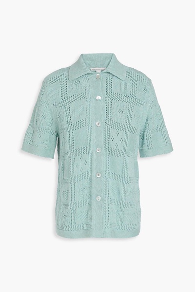 Pointelle-knit cotton shirt