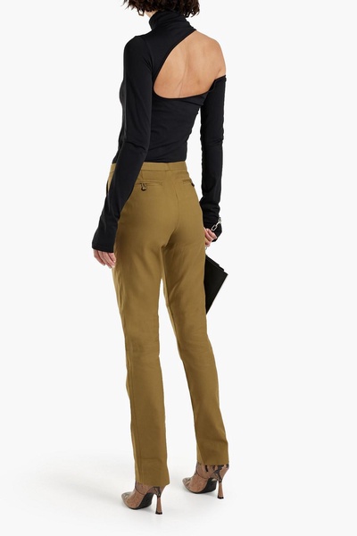 Gema cotton-twill slim-leg pants