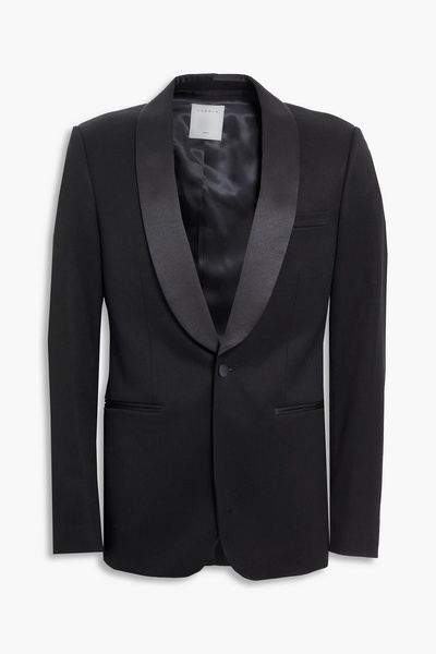 Satin-trimmed wool-blend tuxedo jacket