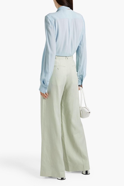 Linen wide-leg pants