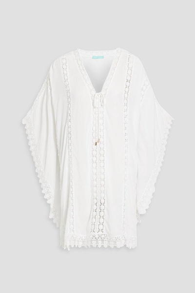 Cindy crochet-trimmed voile kaftan