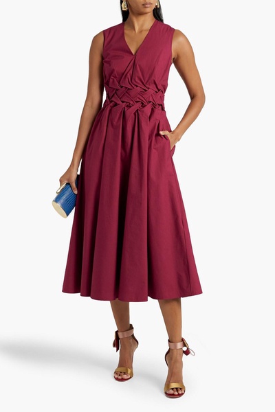 Eifal woven cotton-poplin midi dress