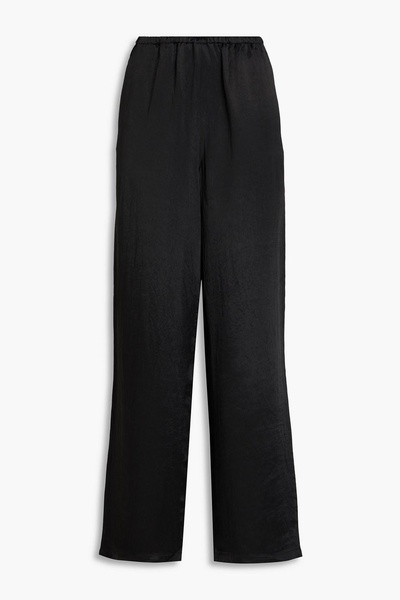 Satin-twill wide-leg pants