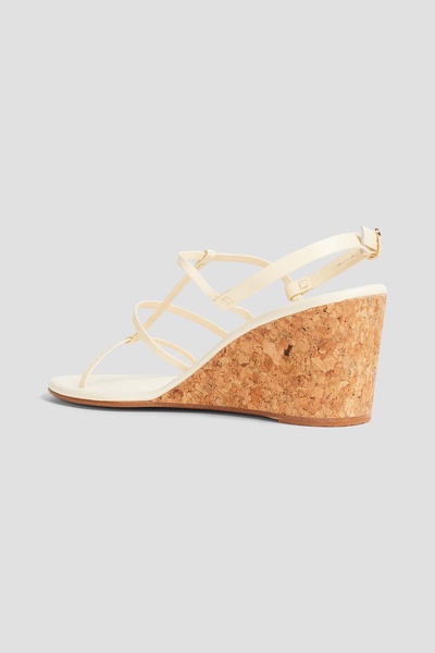 Fay leather wedge slingback sandals