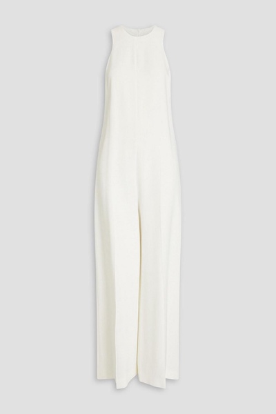 Stretch-twill wide-leg jumpsuit