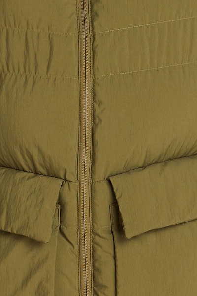 Quilted shell hooded down vest