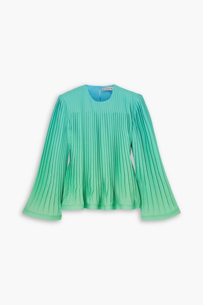 Pleated gradient georgette blouse