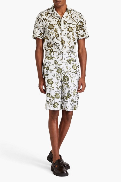 Miles floral-print linen shorts