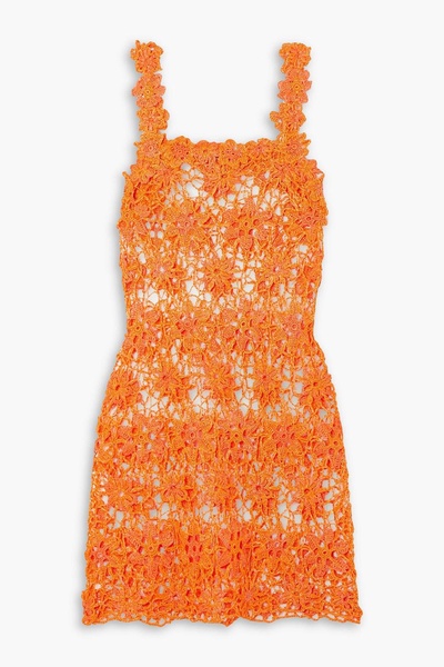 Enra crochet-knit mini dress