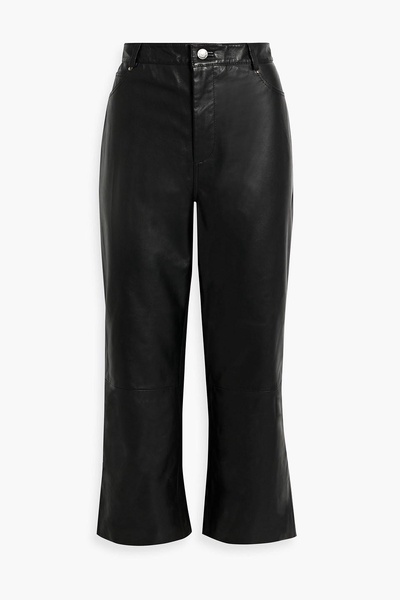 Venice cropped leather wide-leg pants