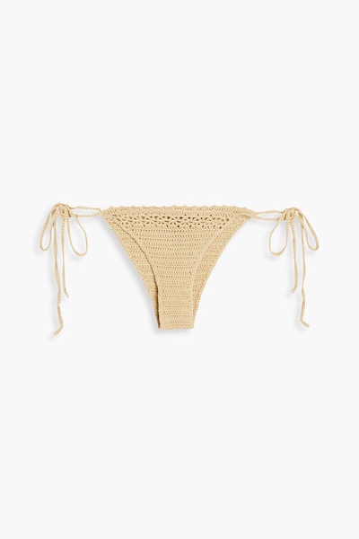 Eshe crocheted cotton low-rise bikini briefs