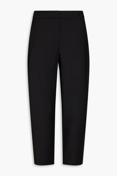 Cropped woven tapered pants