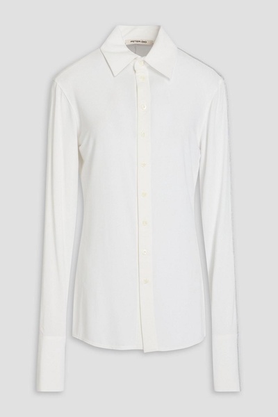 Embroidered stretch-jersey shirt