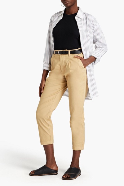 Boy cropped cotton-blend twill tapered pants