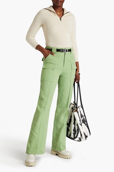 Gaspar cotton-blend twill wide-leg pants