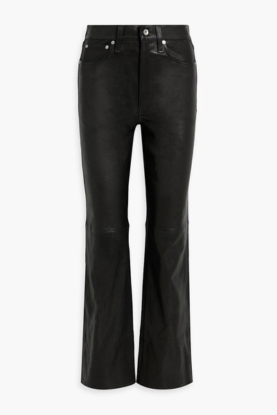 Alex leather straight-leg pants