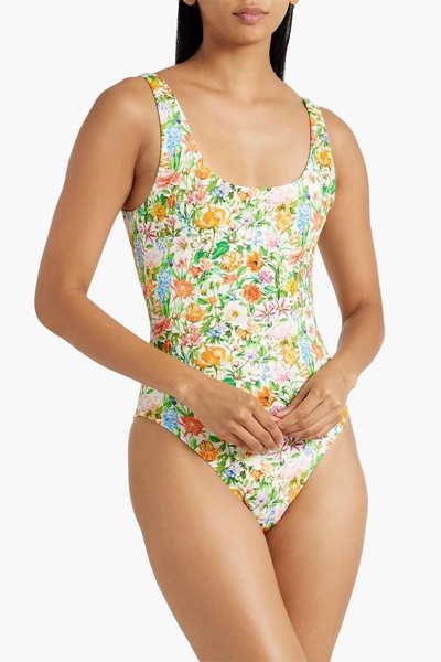 Floral-print swimsuit