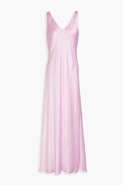 Crinkled-satin maxi dress