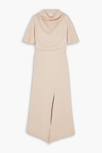 Narin draped cotton-jersey midi dress