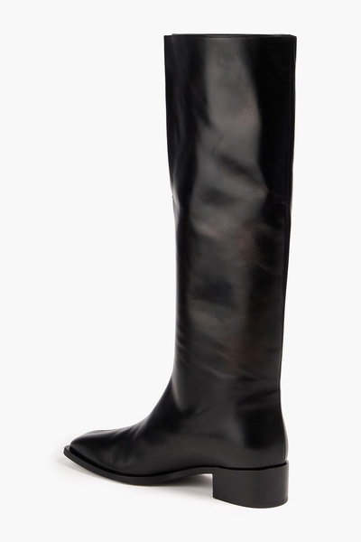 Leather knee boots