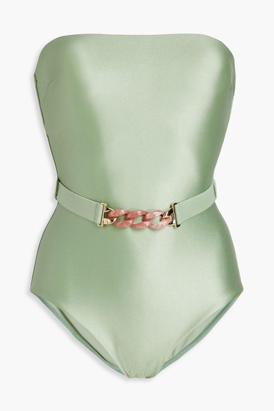 Embellished bandeau swimsuit