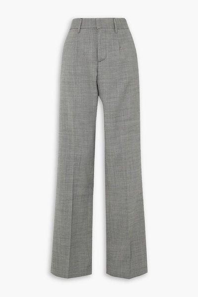 Wool-blend straight-leg pants