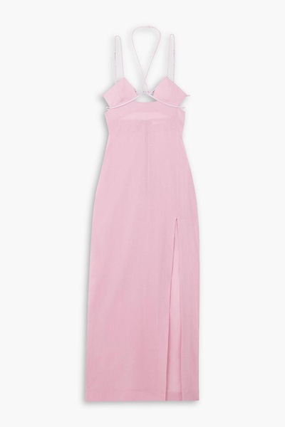 Cutout cotton-voile maxi dress